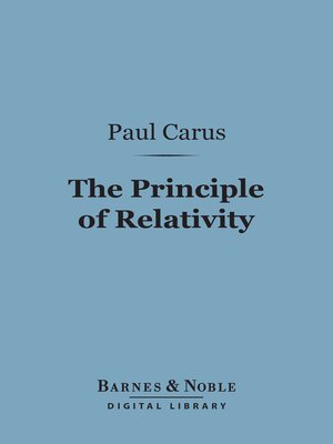 cover image of The Principle of Relativity (Barnes & Noble Digital Library)